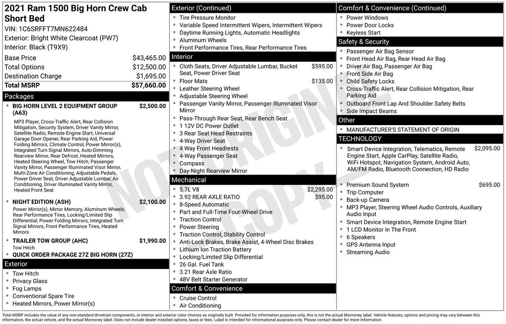 ram ram 1500 pickup 2021 1C6SRFFT7MN622484 image ram ram 1500 pickup 2021 1C6SRFFT7MN622484 image